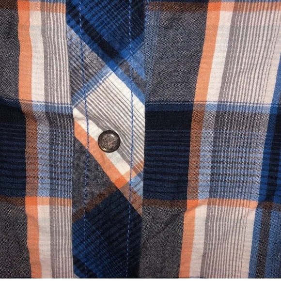 Cinch Slim Fit Pearl Snap Plaid Western Shirt Sz Lg - Picture 4 of 8